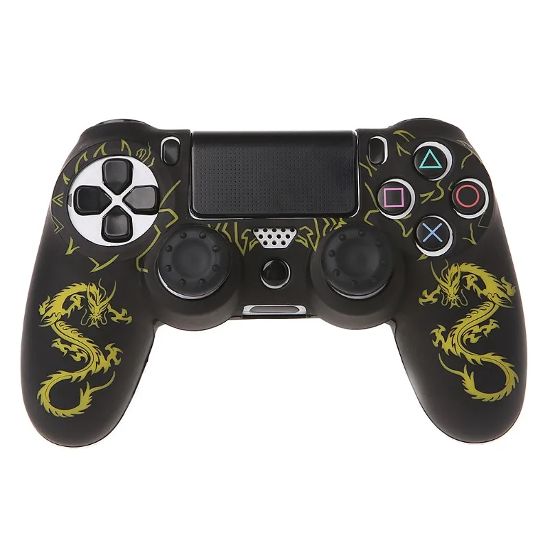 OOTDTY китайский драконы силиконовый защитный чехол для SONY playstation 4 PS4 контроллер кожи - Цвет: Цвет: желтый