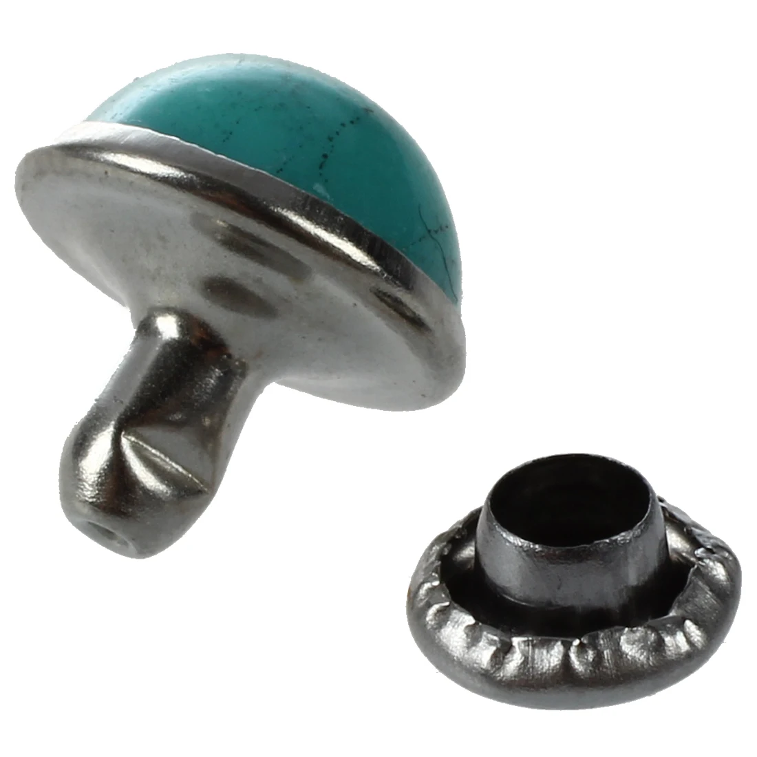 HHTL 20 x Turquoise Studs Jewelry Rivets Hollow Rivets Blue DIY Round