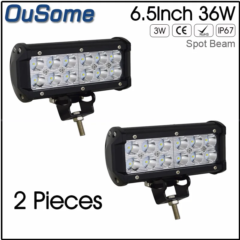 

6.5 inch 36W flood beam spot beam dual rows 4x4 waterproof 10-30V 3000 lumens LED work light bar 12v for JEEP
