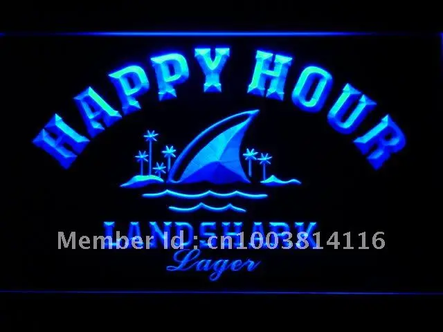 658 Landshark Lager Beer Happy Hour Bar Led Neon Sign In Plaques