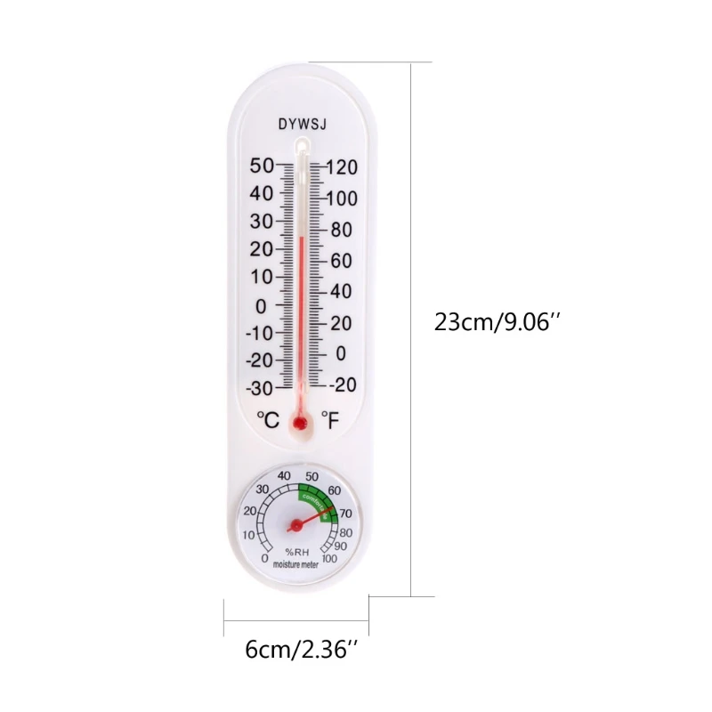 

Wall Hung Thermometer Hygrometer Temperature for Indoor Outdoor Garden Office