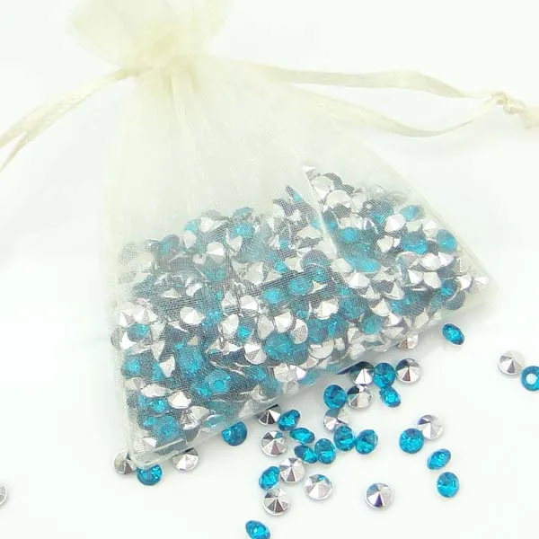 10 цветов pick-10000 шт/партия 4,5 мм(1/3 карат) алмазные конфетти Aque Blue с серебряным покрытием для свадебного стола, со стразами разброса декора