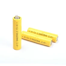 GTF 400MAH Rechargeable battery 2/3AA 2.4V battery pack Nickel-cadmium rechargeable battery battery For RC Toy shaver LED light