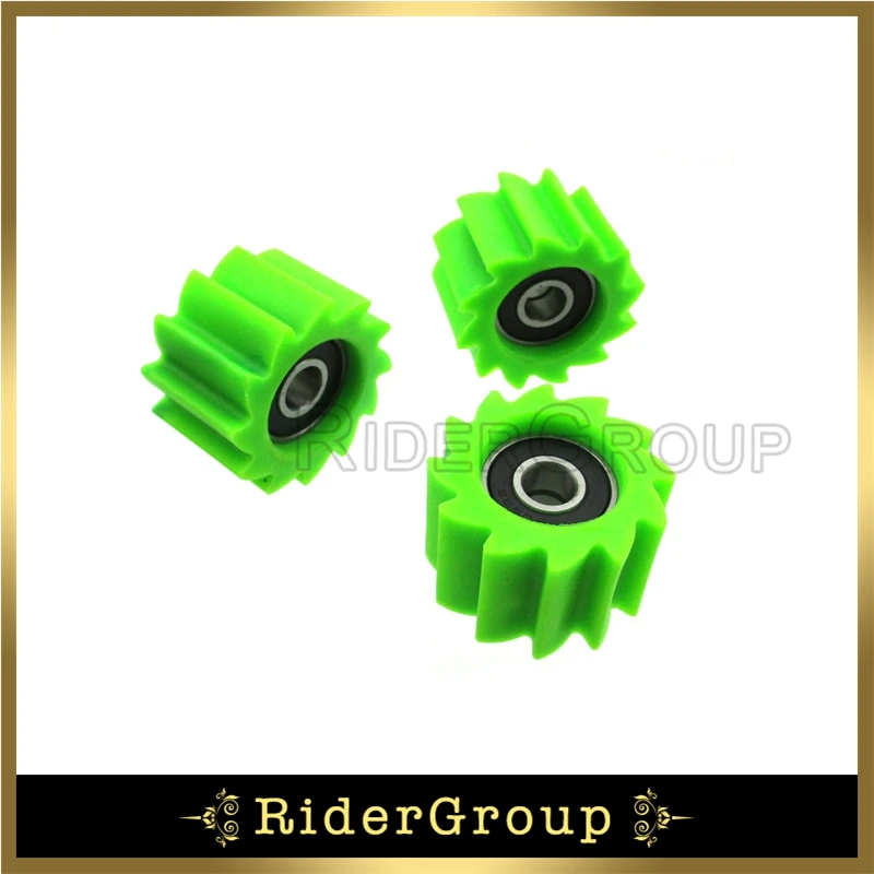 

3x 8mm Green Chain Roller Guide Pulley Tensioner For Kawasaki KX250F 2006-2016 Kawasaki KX450F 2006-2016
