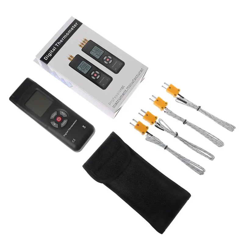 

4 Channel K Type Digital Thermometer Thermocouple Temperature Sensor Tester LCD Backlight