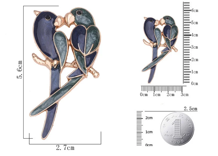 Винтажная Брошь для женщин, брошь для платья, булавки, ювелирные изделия, шикарные очаровательные милые птицы, эмаль, модные ювелирные изделия