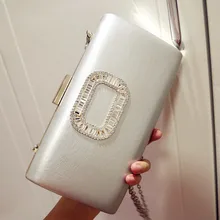 Luxus Marke Designer Frauen Abendgesellschaft Taschen PU Leder Tageskupplungen Handtasche Damen Kleine Box Kette Messenger Valentine Bolsas
