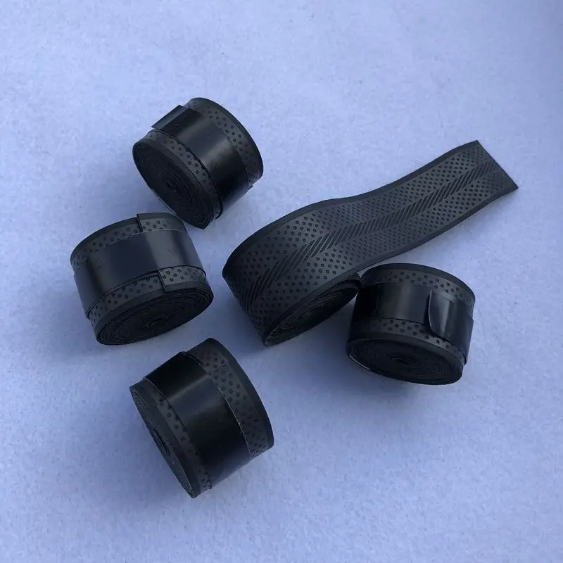 10 pcs أسود اللون ضغط نقطة تنس قبضة ، المضادة للانزلاق الريشة Overgrips ، تنس مضرب overgrips
