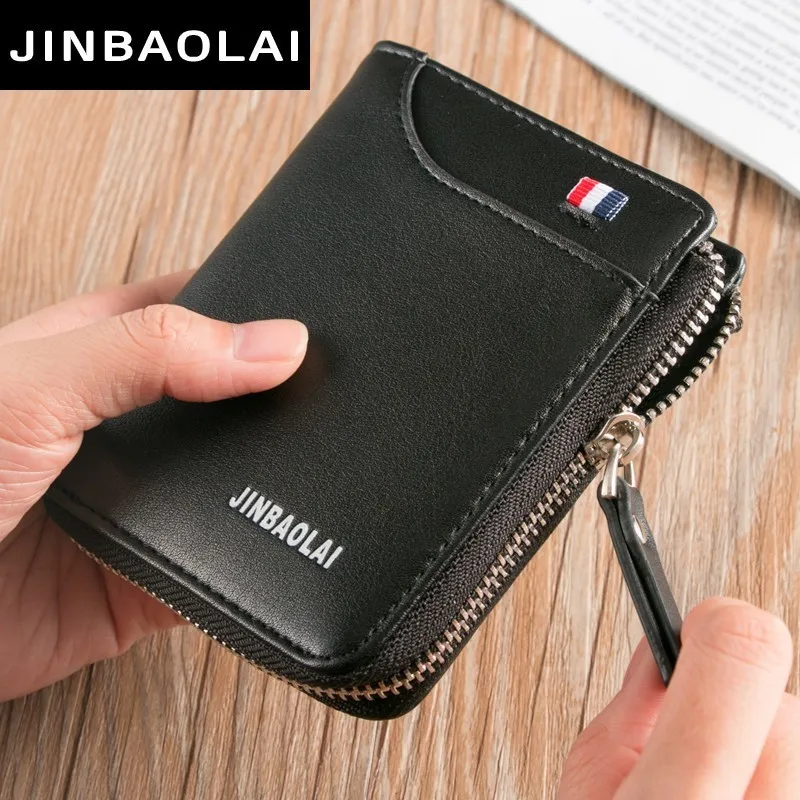 

Brand Men's Wallet Men Zipper Purse Clutch Bag Male Wallet Coin Short Section Portfolio Card Pocket Holder High Quality Purses