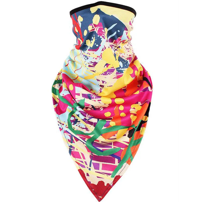 المطبوعة نمط صامد للريح تزلج قناع الوجه تنفس الدراجات قناع الرياضية الباردة حماية على الجليد التزلج قناع وشاح