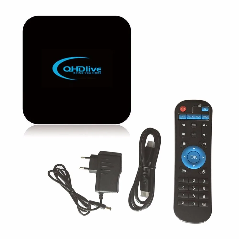 

QHDlive-IPTV 1G+8G TV Box Intelligent Professional Coding 2400+ Live Channels Network TV Box Set-top Box For Android OS 6.0