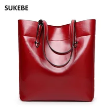 New Fashion Casual Women Umhängetaschen Großen Lederöl wachsen Frauen Leder Bolsa