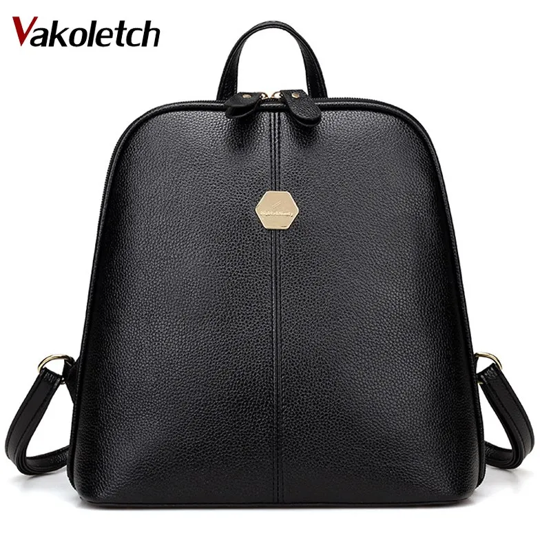 

Women PU Leather Backpack For Girls Rucksack School Bag for teenage girls Cute Shoulder Bags Three Colors Available KL126