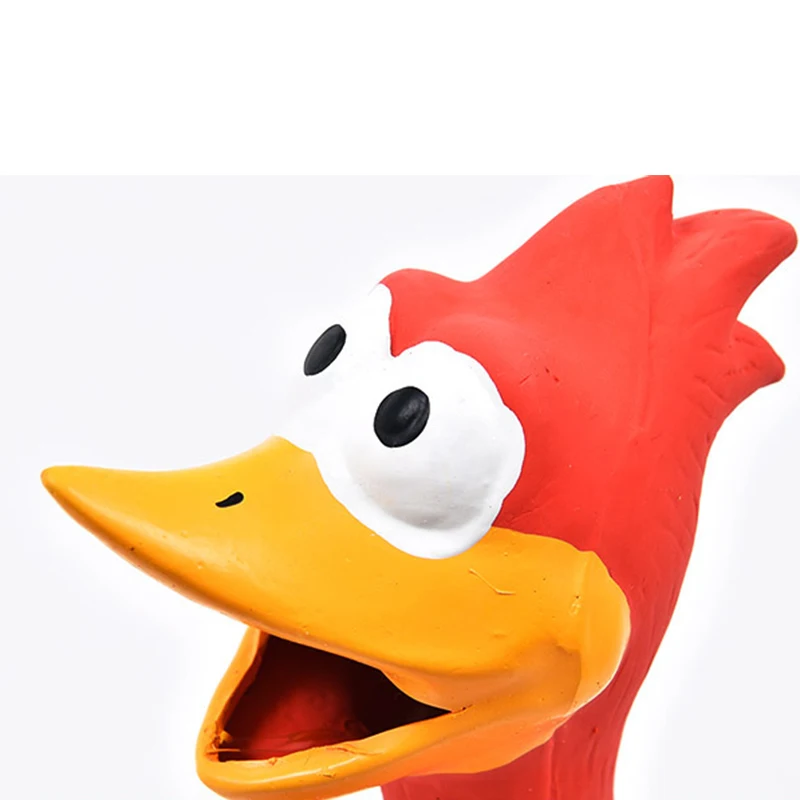 Cute Funny Screaming Chicken Big  Puppy Interactive Chewing Depressurize Chicken Dog Toy Cleaning Teeth Small Pet Squeaker Toy9