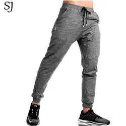 2017 высококачественные мужские штаны для бега, фитнес бодибилдинг спортзал, брюки для бега, брендовая одежда, осенние брюки