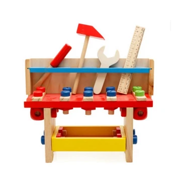 

Pretend Play wooden screwTool Toys for Children's Wooden Multifunctional Tool Kids Role Play Classic Montessori Educational toys
