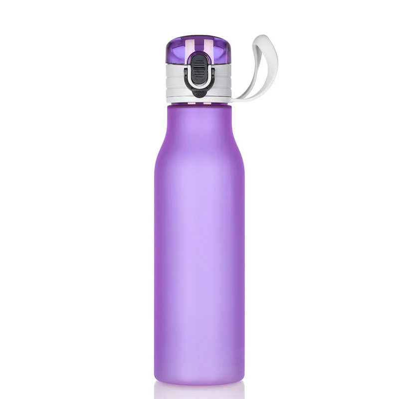 Universal frosted cup wholesale plastic cup sports water bottle cylindrical solid color black Travel Cup Carry Loop Apr10 (4)