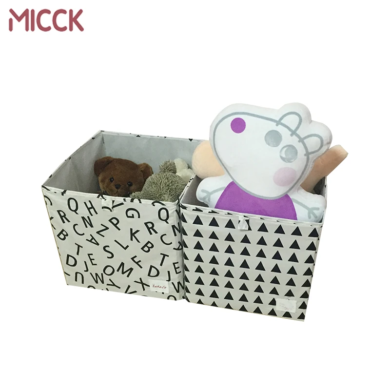 

MICCK Large Storage Bins Home Bedroom Organizer Folding Cube Non-wove Kid Toy Clothes Desktop Basket Waterproof Sundries Storage