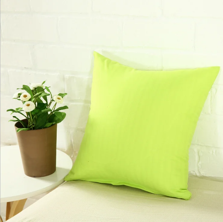 Home Room Solid Colour Cotton Zipper Canvas Seat Cushion Cover Home Decor Throw Pillow Case Lounge Cover Decoration