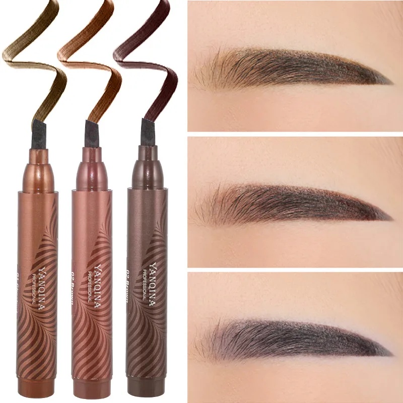 

Lasting Eyebrow Pencil Waterproof Sweatproof Eye Makeup Tattoo Pen Fine Sketch Liquid Eyebrow Enhancer Easy Wear Shaping Ceja