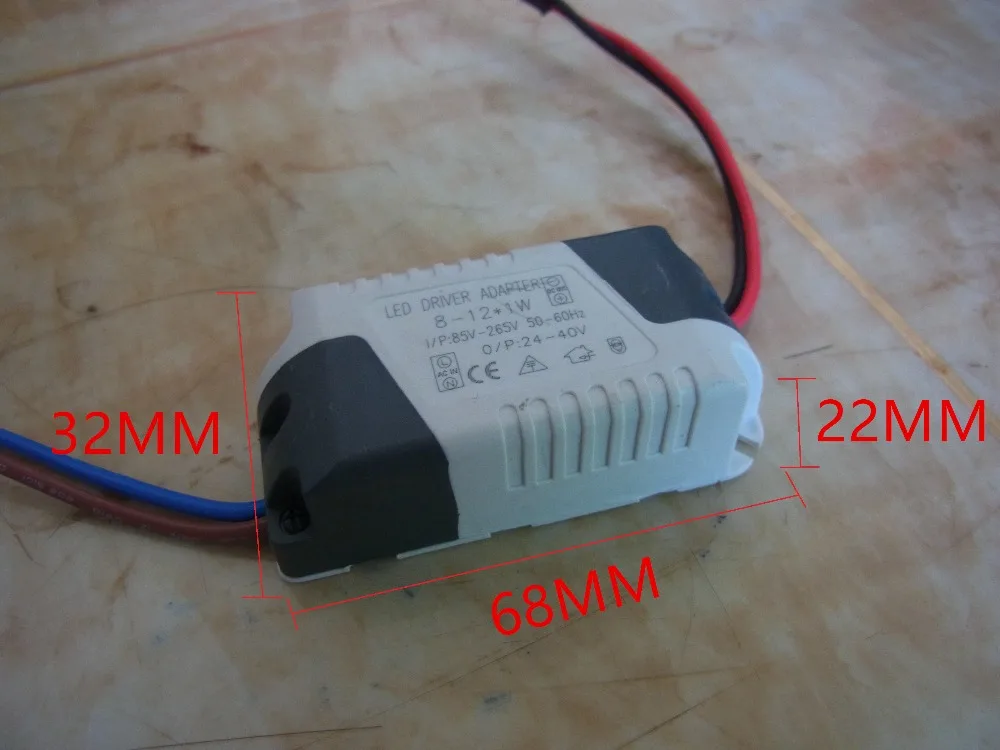 8 Вт 9 Вт 10 Вт 11 Вт 12 Вт Светодиодный драйвер адаптер 24 V-40 V 300mA Питание 85-265V AC-DC освещение трансформатор Светодиодный светильник 8-12*1 Вт