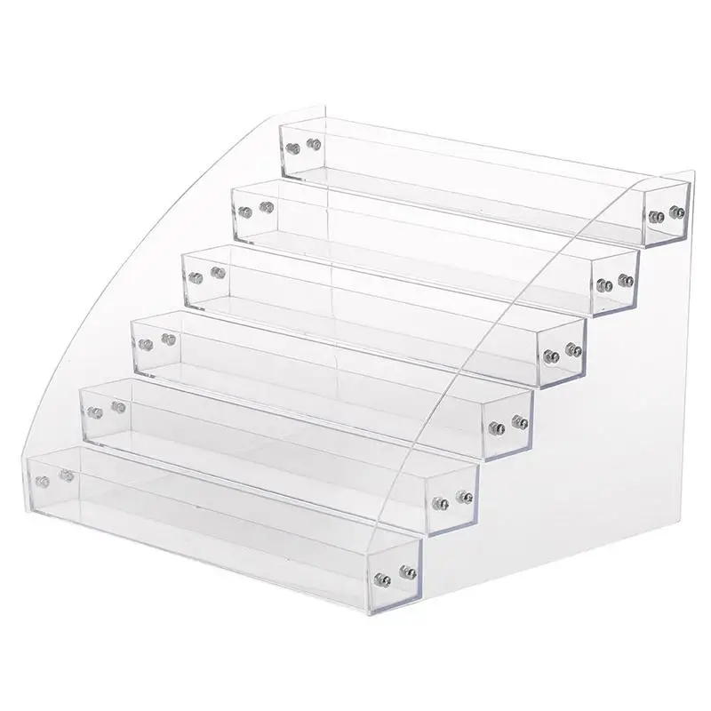 

1pcs White Nail Polish Display Stand Transparent Acrylic Plastic Cosmetics Storage Box Nail Polish Display Stand Layers 5/6/7