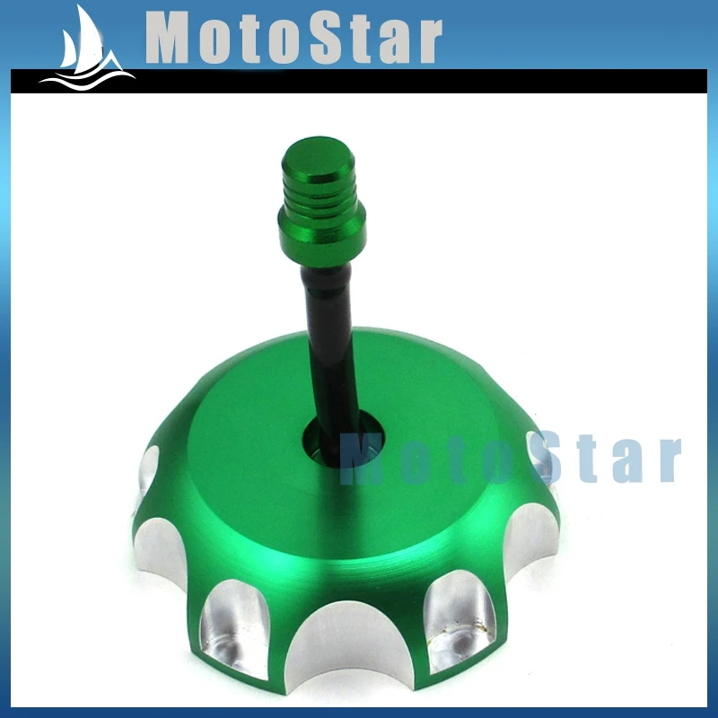 CNC Aluminum Green Gas Fuel Tank Cap Cover For Kawasaki KFX 450R 2008