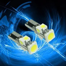 PA LEVOU 10 PCS x Ponto de Luz Atacado LEVOU T5 5smd Carro bulbo do DIODO EMISSOR de painel de Instrumentos Do Carro Traço de luz 5050 3528 Cor Branca 12 V