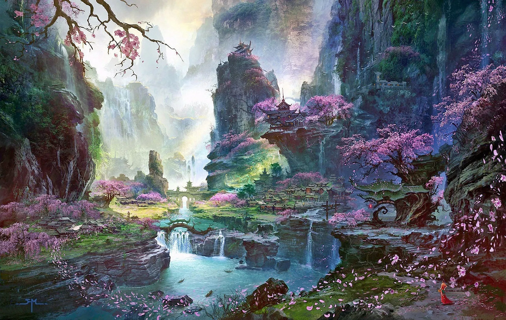 Chinese Style ancient house 5d diy diamond painting round drill and