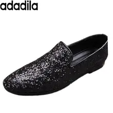 Новинка; роскошная мужская повседневная обувь; золотистые блестящие слипоны для отдыха; Мужская обувь лоферы; обувь для вечеринок; Цвет серебристый, черный; размеры 38-44