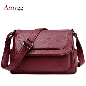 

Soft PU Leather Women Bag Solid Single Handbag Ladies Shoulder Bag Small Flap Crossbody Bag For Women Casual Tote Bag Sac A Main