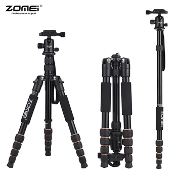 

ZOMEI Portable Aluminum Alloy Camera Tripod Monopod DSLR Camera Stand Holder Tripode Para Camara for Canon Nikon Sony DSLR