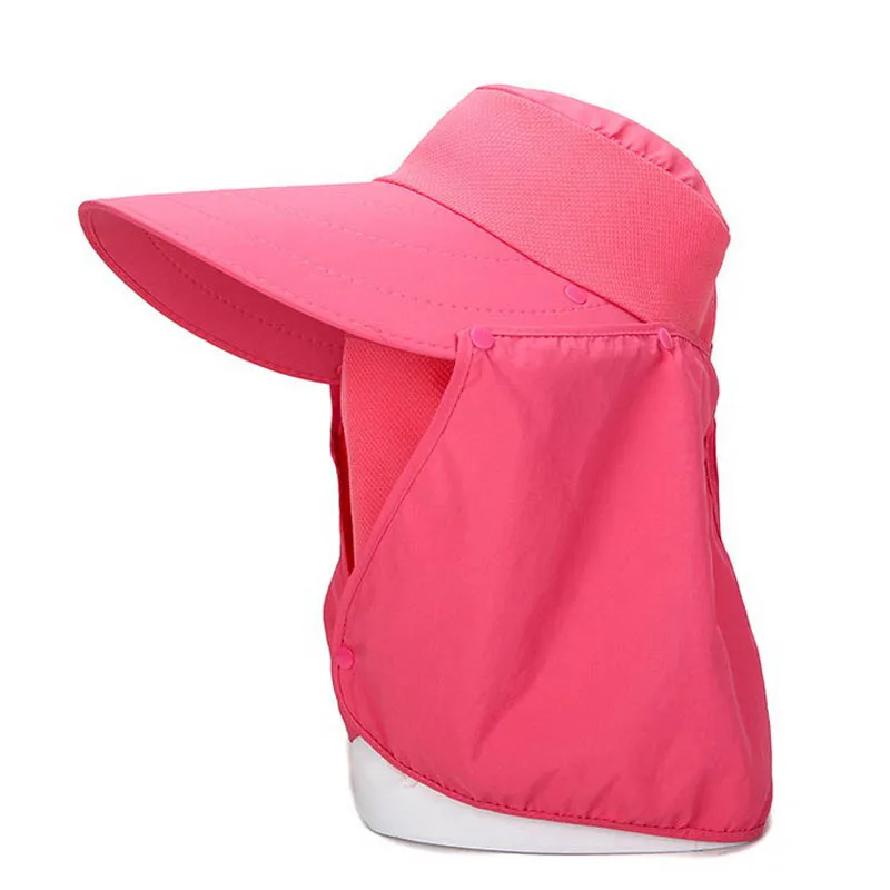 Hot Summer Women Sun Hat Removable Neck Face Flap Farmer UV Protection Cap for Outdoor Fishing HD88