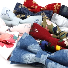 Мужские галстуки-бабочки, деловые свадебные галстуки-бабочки, хлопковые галстуки-бабочки с цветами для жениха, вечерние аксессуары