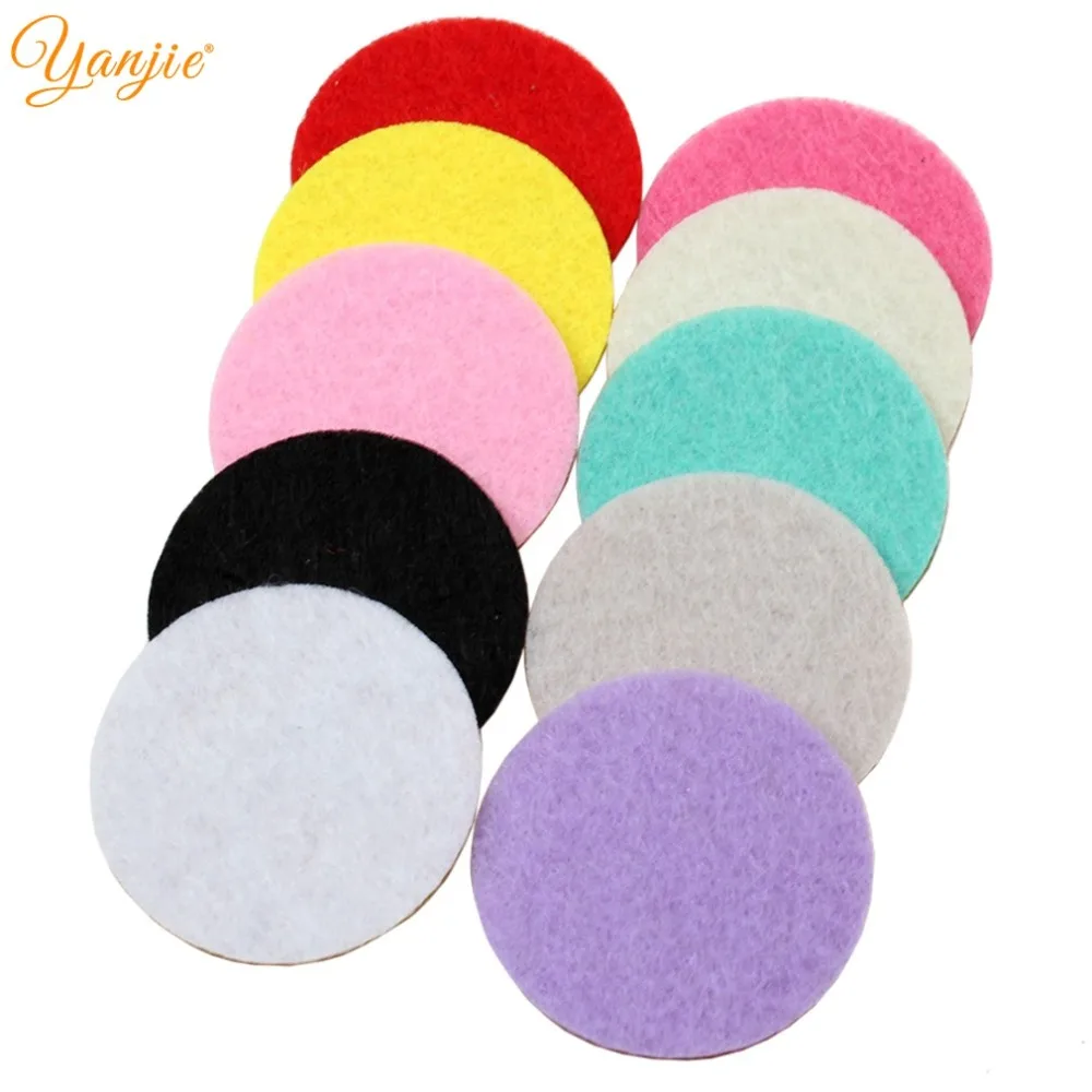 

100pcs/lot 1.5'' Adhesive Felt Circles For Girls And Kids 2019 Birthday Party DIY Adhesive Felt Pads Girls Hair Accessories