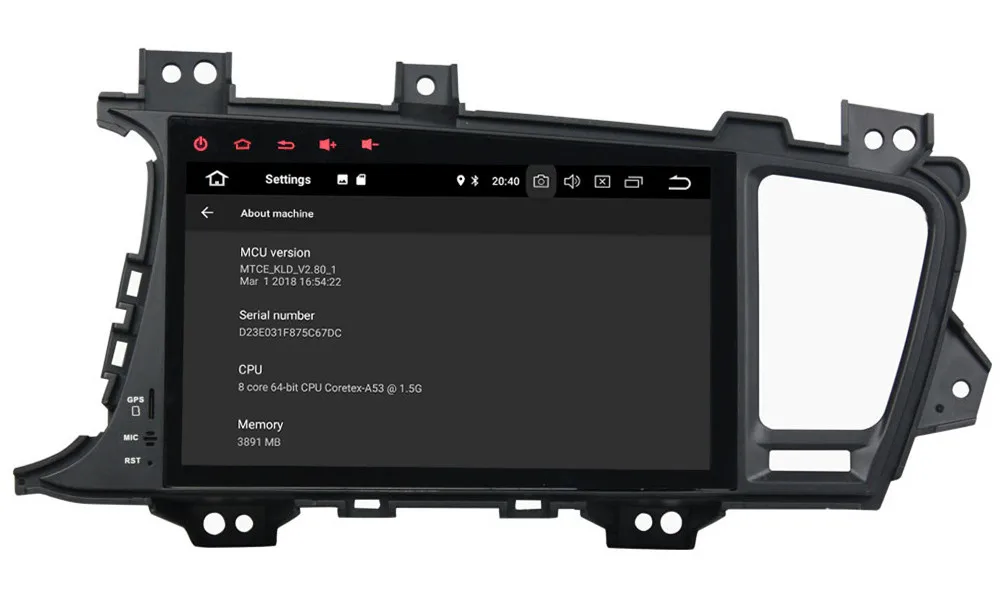 Sale 9" IPS Octa Core 4G Wifi Android 8.1 4GB RAM 64GB ROM BT RDS Car DVD Multimedia Player Radio Stereo For Kia K5 Optima 2011-2013 5