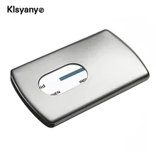 Klsyanyo мужской женский минималистичный ручной слайдер из нержавеющей стали, деловое имя, держатель для карт, кредитный держатель для карт Tarjetero Hombres