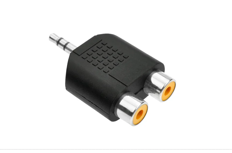 

ITUF Adapter Dual 3.5 MM Headphone Plug Audio Flat Cables Splitter Microphone 2 in 1 Swivel Connector For Speaker Microphone