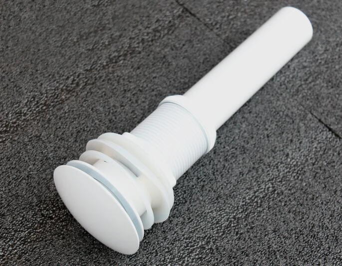 Online Kostenloser versand Messing Waschbecken Pop Up Drain Mit weiße farbe bad teile mit   ohne überlauf wasserhahn DR888