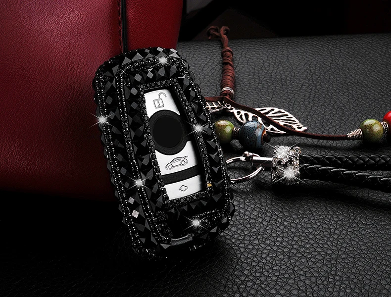 Роскошное бриллиантовое украшение Автомобильный ключ чехол для ключей/ключа оболочки для BMW, для детей 1, 2, 3, 4, 5, 6 лет серии X3 X4 автомобиля смарт дистанционные брелки для ключей крышка