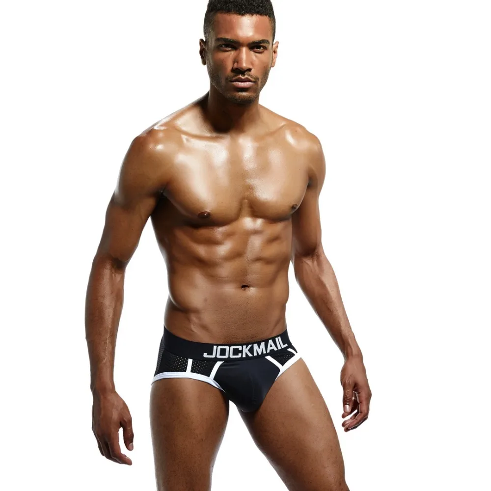 Нижнее белье JOCKMAIL мужское сетчатые Qucik Dry сексуальные мужские плавки Мужские
