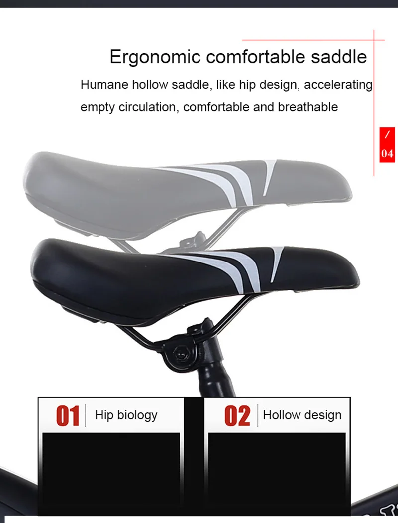 Best Adult Mountain Bike 24-Inch Single-Speed Two-Disc Brake Shock Absorber Student Mountain Bike 5