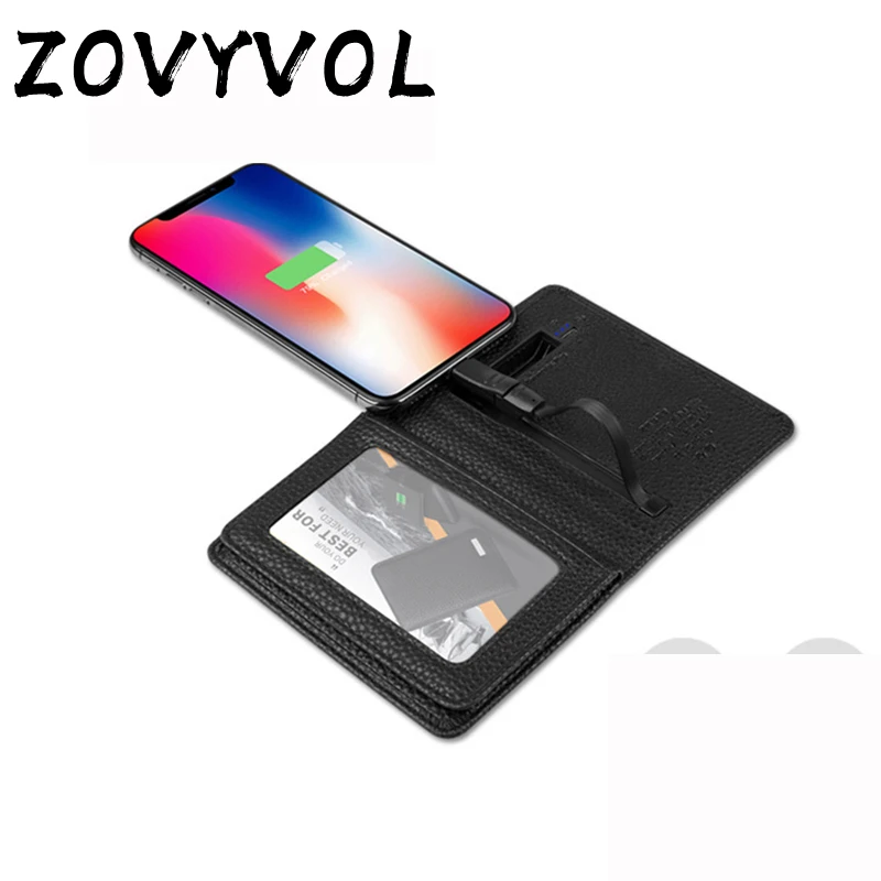 

ZOVYVOL 2019 Unisex Magic Wallet With USB Charging Wallet Adapt For Ipone And Android Type-C Capacity 4000 mAh Creative Wallet