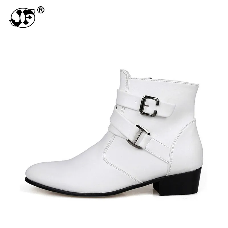 

Men PU Leather Boots Double Buckle Male Ankle Boots Autumn Winter Shoes Men Chelsea Boots Fashion Men's Boots996