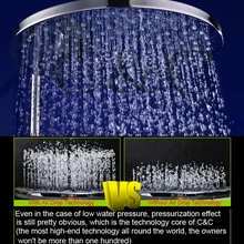Круглая водосберегающая насадка для душа для ванной комнаты 10 дюймов латунная хромированная насадка для душа с дождевой насадкой I010-1