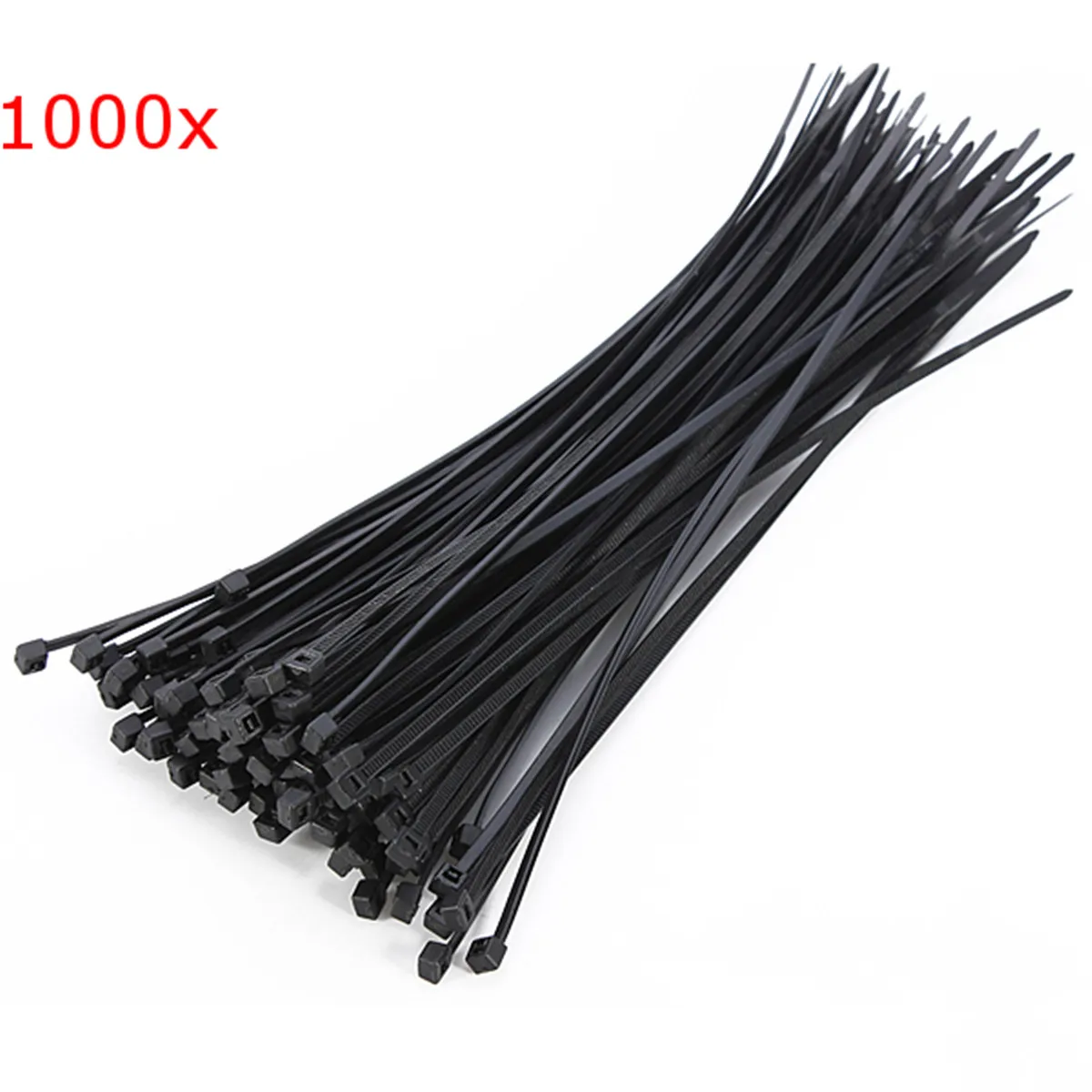 

1000pcs 2.0x100mm Black / White Self Locking Nylon Cable Ties Zip Ties Wire Tie New