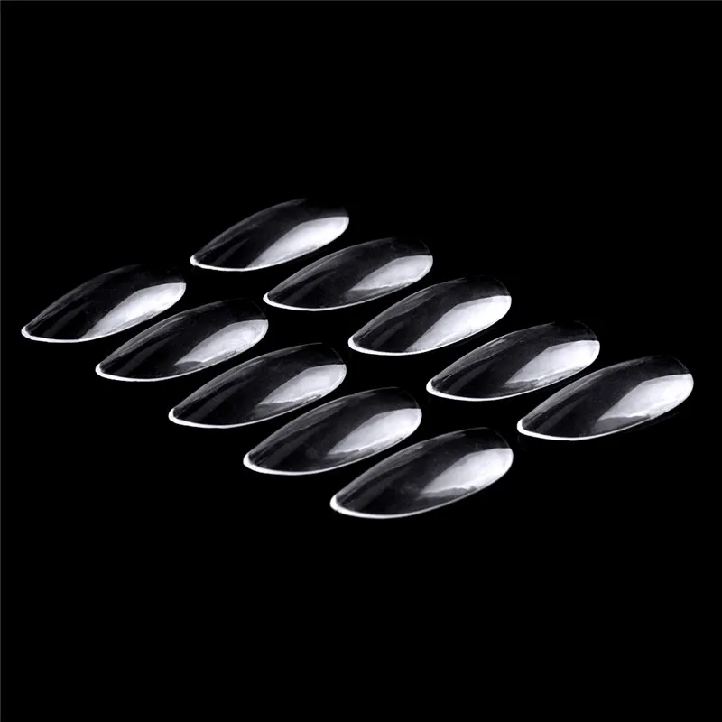 Biutee 500pcs Coffin Nails Clear Ballerina Nail Tips Full Cover Acrylic False Nails 10 Sizes- for Nail Salons and DIY Nail Art