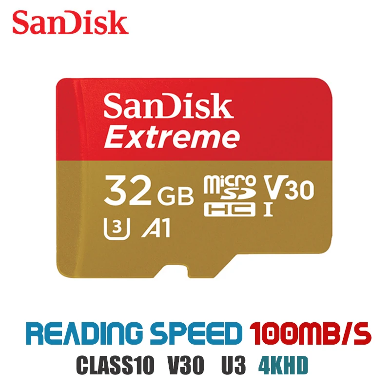 SanDisk 100 МБ/с. 64 г карты памяти 256 ГБ 128 32 16 U3/U1 Class 10 Micro SD SDXC SDHC microsd флэш-карты |