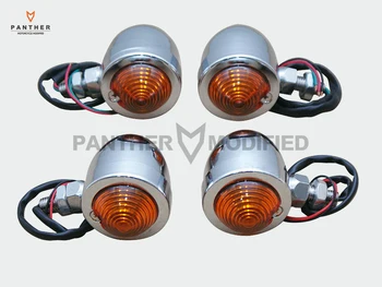 

4 Pcs Chrome Motorcycle Bullet Turn Signal light Relocation Fork Bracket Tubes case for Harley Road Glide King 2004-2011