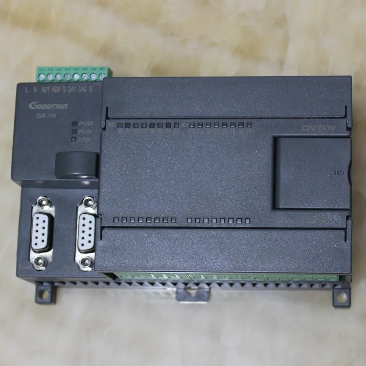 Контроллер FX1N FX2N 24MR 24MT 2AD 2DA PLC с чехлом 14DI 10DO 4 импульсный RS485 Modbus RTU для Mitsubishi GX